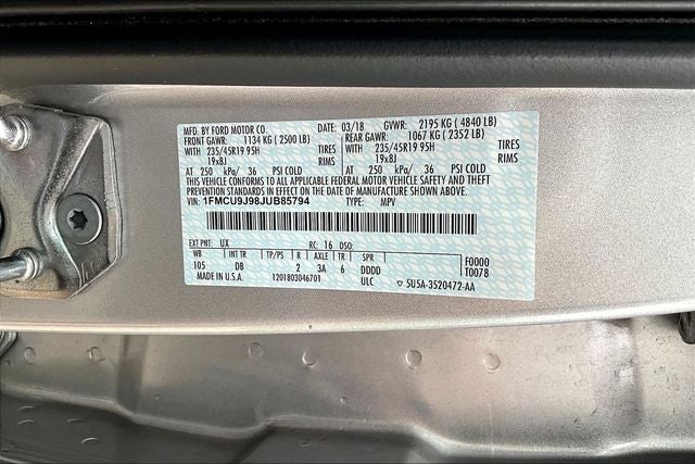 2018 Ford Escape Titanium