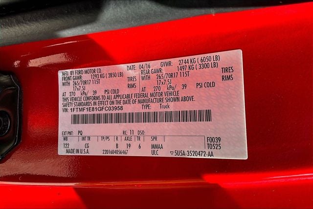 2016 Ford F-150 XL
