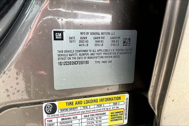 2012 Chevrolet Malibu LT 1LT