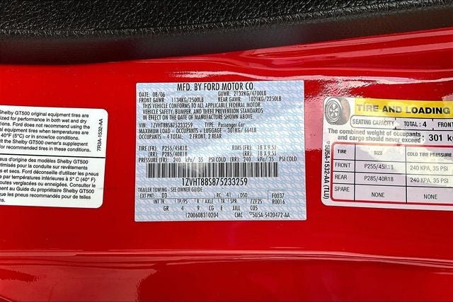 2007 Ford Mustang Shelby GT500