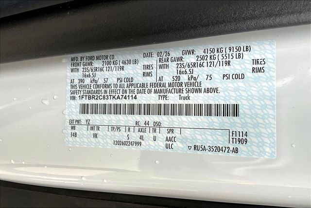 2026 Ford Transit Commercial Cargo Van